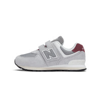 New balance nb童鞋 4-7岁男女童秋季时尚百搭休闲运动鞋574 灰色 PV574KBR 32.5码