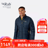 Rab 男士700蓬运动羽绒Microlight防泼水防撕轻量羽绒服403g QDB-16 灰黑色 L