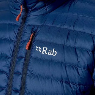 Rab 男士700蓬运动羽绒Microlight防泼水防撕轻量羽绒服403g QDB-16 灰黑色 M