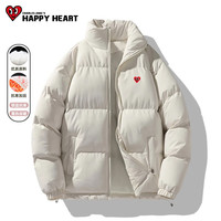 查尔斯桃心棉服女士冬季新款加厚棉袄潮流韩版简约情侣装羽立领绒保暖上衣服