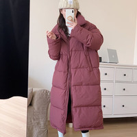 美茵曼丽2024冬季新款韩版大被子羽绒棉服女超长款加厚棉袄宽松炸街外套女 AS8802  茵曼