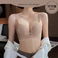 Glambody MAGIC NATURAL LINE本命年红色内衣女大胸显小显瘦薄款上托防下垂调整型文胸682362 咖色 36/80B