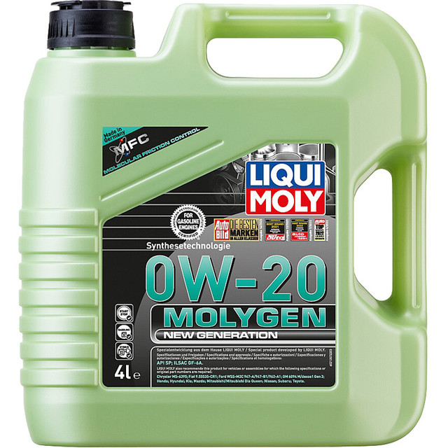 LIQUI MOLY 力魔 MOLYGEN 0W-20 SP级 半合成机油 4L