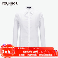 雅戈尔（YOUNGOR）长袖衬衫女素色DP免烫衬衫棉弹面料舒适透气抗皱易打理商场同款