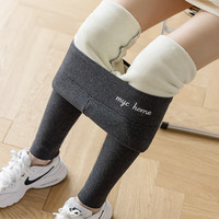 诗莉奥（SHILIAO）羊羔绒打底裤女秋冬加绒加厚外穿高腰小脚裤抗寒长裤冬季保暖裤潮