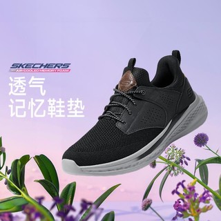 SKECHERS 斯凯奇 24年秋冬季男鞋运动鞋运动休闲鞋舒适百搭绑带低帮