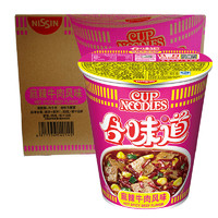 NISSIN 日清食品 合味道麻辣牛肉风味标准杯桶装杯面装 12杯