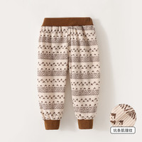 儿童春秋运动裤婴儿秋季灯芯绒裤子男女宝宝休闲裤小童秋冬长裤 米色条纹