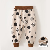 儿童春秋运动裤婴儿秋季灯芯绒裤子男女宝宝休闲裤小童秋冬长裤 波点