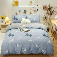 多兰诗（Duolanshi）被套单件 卡通亲肤印花透气被套宿舍单双人被罩 吉祥鹿兰 200*230cm