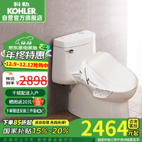 KOHLER 科勒 6076+23355 智能马桶座便器组合 喷射虹吸式 冲水