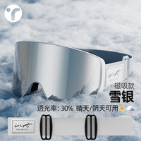 滑雪眼镜冬季女男护目镜磁吸可戴近视防雾防雪盲防紫外线雪镜登山