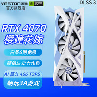 yeston 盈通 RTX 4070 12G D6 樱瞳花嫁 SC 畅玩黑神话悟空 DLSS 3技术 直播视频游戏光追显卡