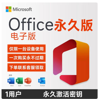 Microsoft 微软 一次买断 新版微软office2024永久激活office终身版