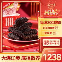 深海地带 淡干海参 大连底播辽刺参干货 国标高泡发 深海海鲜水产礼盒滋补 国标13倍 礼盒装250g(20-30头)