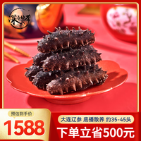 深海地带 淡干海参 大连底播辽刺参干货 国标高泡发 深海海鲜水产礼盒滋补 国标16倍 礼盒装250g(35-45头)