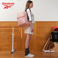 Reebok 多隔层双肩包男 防泼水通勤包电脑包女 大容量书包 浅粉色