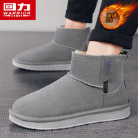回力(Warrior)雪地靴男女百搭加绒短筒靴保暖靴子 1275 灰色 43  灰色(男女同款)