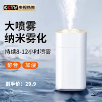 BNNVV新款空气加湿器净化器一体机小型便携迷你车载家用静音精油香薰机雾化喷雾器雪山充电版*白色