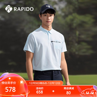 Rapido 雳霹道 2024年春夏男士GOLF经典装饰袋POLO衫运动T恤CN4242Z21 天蓝色 170/88A