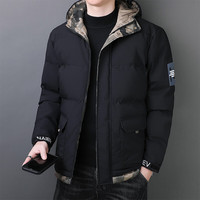真维斯 男士加绒加厚保暖棉服外套