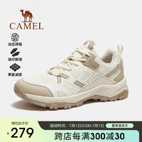 骆驼（CAMEL）户外登山鞋透气舒适男士运动鞋防滑休闲徒步鞋女 F24B026022 米白，女 38