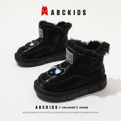 ABCKIDS 童鞋2024冬季新款公主鞋女童保暖鞋儿童卡通兔加绒雪地靴