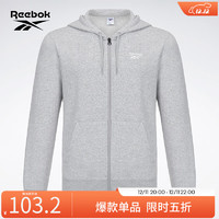 Reebok锐步男子COMM基础纯色简约百搭舒适运动休闲连帽外套 GV5514 A/L