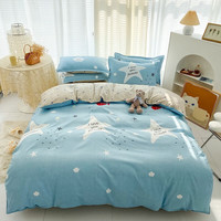 多兰诗（Duolanshi）被套单件 卡通亲肤印花透气被套宿舍单双人被罩 深海情缘 180*220cm