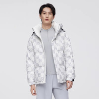【直播】波司登连帽羽绒服保暖冬季潮流短款外套 灰白老花9R15 180