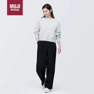 MUJI 无印良品（MUJI）女式 紧密织 运动衫 卫衣 女士女款 浅灰色-卫衣 M