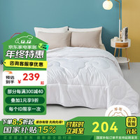 罗莱生活 LUOLAI  家纺秋冬被子被芯双人澳洲羊毛阻螨抗菌加厚保暖四季被 W-澳洲羊毛阻螨抗菌四季被 150*215cm