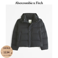 ABERCROMBIE & FITCH男装24秋冬抗风抗水黑色连帽保暖加厚羽绒服外套KI132-4154 黑色 XS (170/84A)