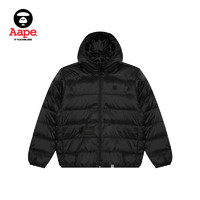 Aape 旗舰店男装24年秋冬猿颜徽章简约连帽面包羽绒服外套7652XXN