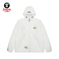 Aape 男装秋冬猿颜徽章字母印花休闲连帽夹克外套7625XXL