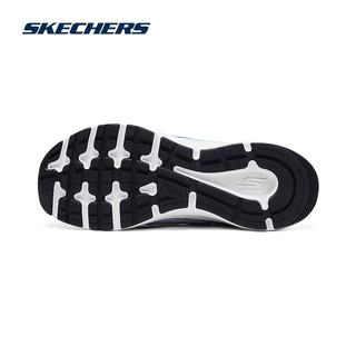 斯凯奇（Skechers）暮光 | 跑步鞋男子2024年夏季缓震支撑轻量透气网面运动鞋 男款-白色/多彩色/WMLT 45.5