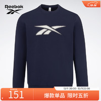 Reebok 锐步 男女同款针织套头印花宽松卫衣 23RMS305UGN2