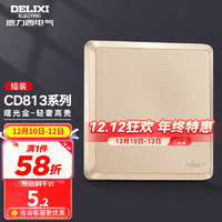 DELIXI 德力西 CD813系列 空白面板 86型 曙光金色