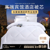 艾薇酒店纤维被 冬季白色被芯4.5斤150*200cm【不含被套】 【酒店级白色被芯】白色