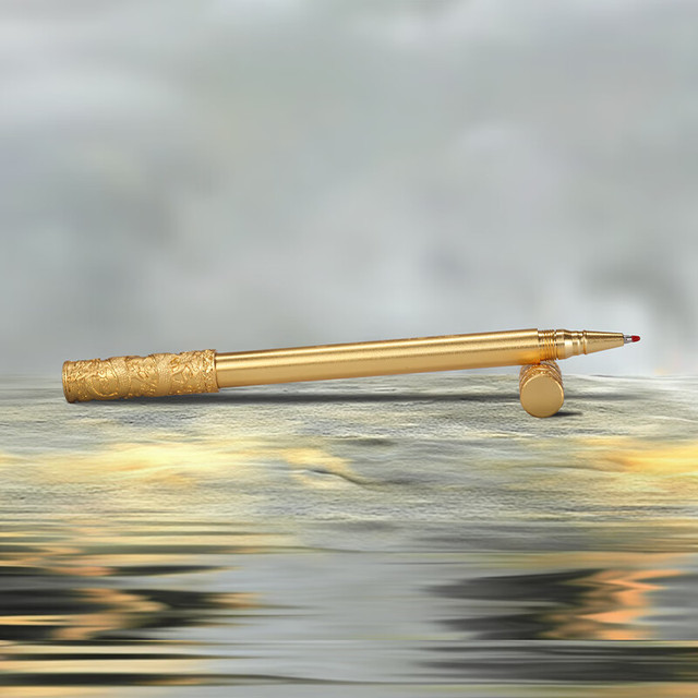 朱炳仁铜如意金箍棒笔套装铜笔创意书房商务办公收藏高档铜笔礼【报价
