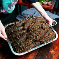 易燊新鲜即食乌参鲜食海参即食海参男男女女滋补品海参 鲜食海参300g 左右/10头*2盒