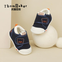 托姆贝克婴儿学步鞋男童春季软底鞋机能鞋女宝婴儿包头鞋 藏青熊19 19码(内长14cm)