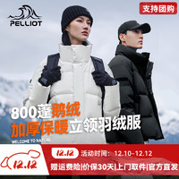 伯希和（Pelliot）【极光2.0】羽绒服800蓬防风加厚棉衣冬季户外抗寒鹅绒服男女外套 极地白【女款】 S