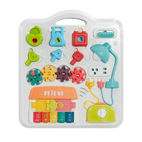 贝恩施开锁忙碌板儿童蒙氏早教益智玩具教具1一2一3岁宝宝屋箱块