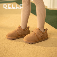 百丽童鞋女童棉鞋秋冬加绒保暖棉靴男童雪地靴儿童靴子潮