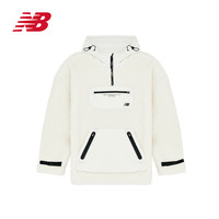 New Balance NB 抓绒连帽卫衣男款仿羊羔绒休闲保暖外套男冬 5CB42143-IV XL