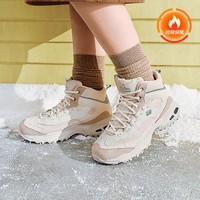 SKECHERS 斯凯奇 加绒女鞋高帮鞋老爹鞋复古潮流绑带秋冬季