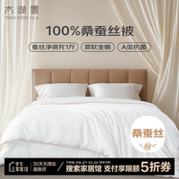 太湖雪【绸韵】蚕丝被100%桑蚕丝夏被 全棉A类云朵面料 2.2*2.4m约3斤 【桑蚕丝】夏被 A类全棉 3斤 220*240cm(双人加大被)