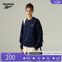 Reebok锐步24秋冬男女款潮流舒适宽松百搭套头卫衣 24324FRE301UGN2 藏蓝 L