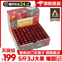 【多地次日达】智利进口车厘子大樱桃JJJ级2.5kg黑珍珠礼盒团购 2斤3J级礼盒装 30-32mm[推荐] 新鲜进口水果